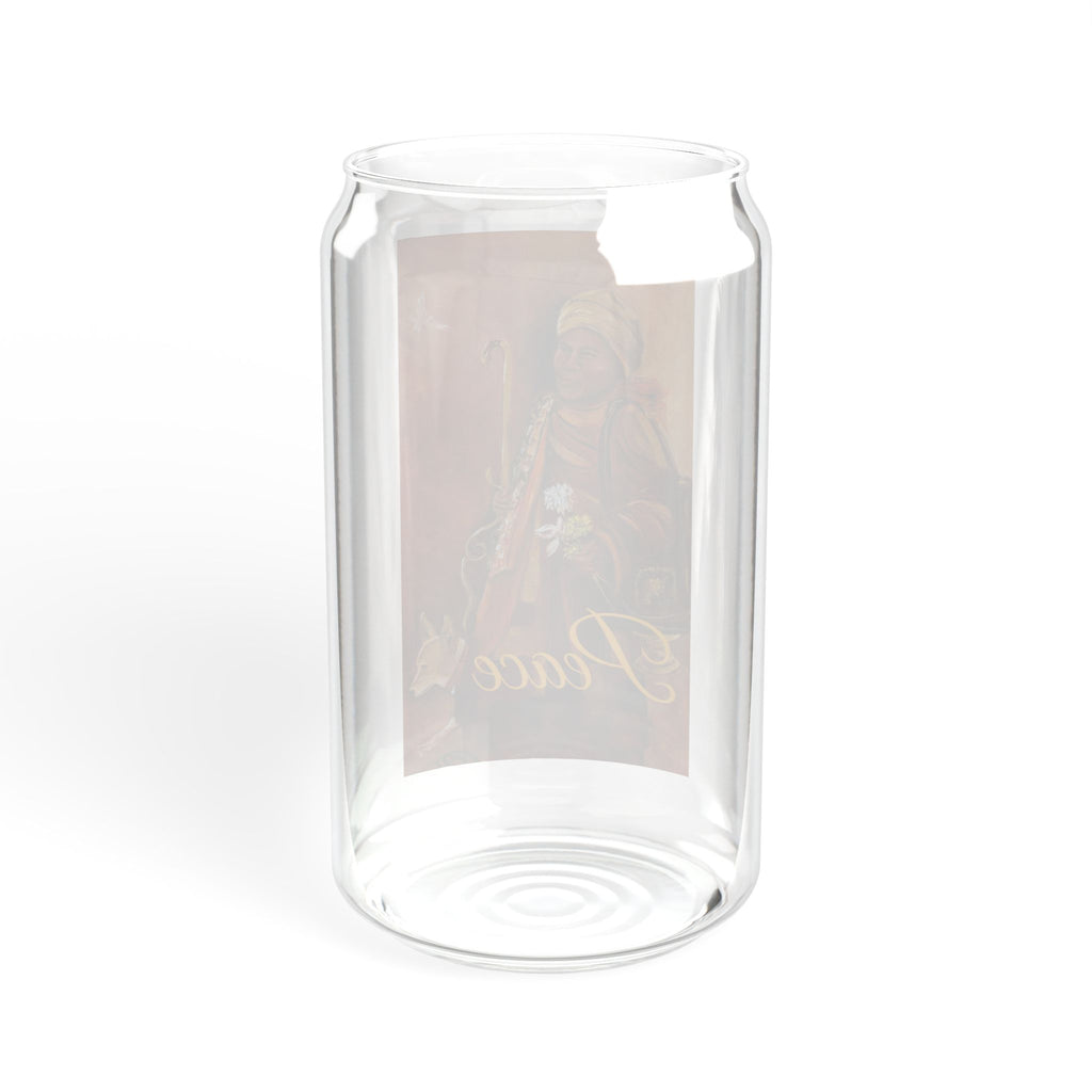 Peaceful Monk Sipper Glass, 16oz Tempered Glass