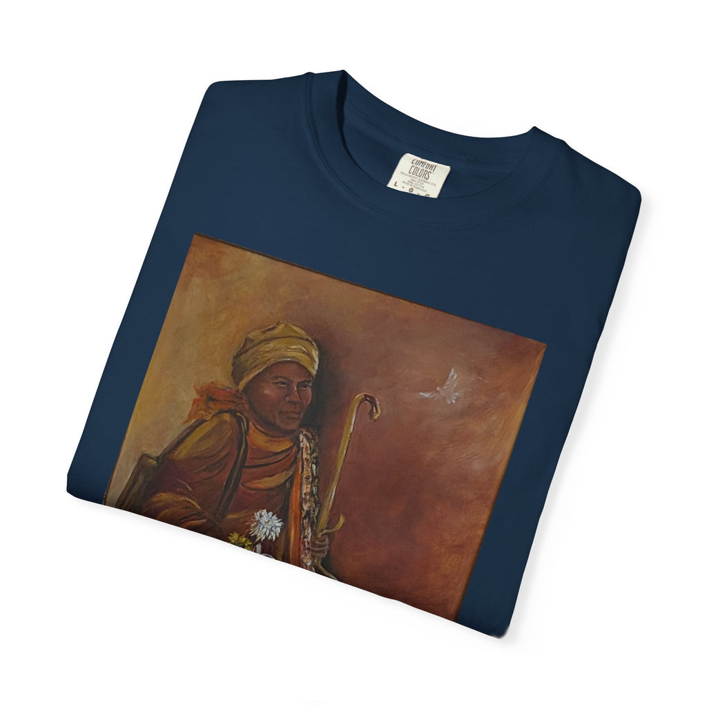 "Walk for Peace" front design,  Unisex, Garment-Dyed T-shirt