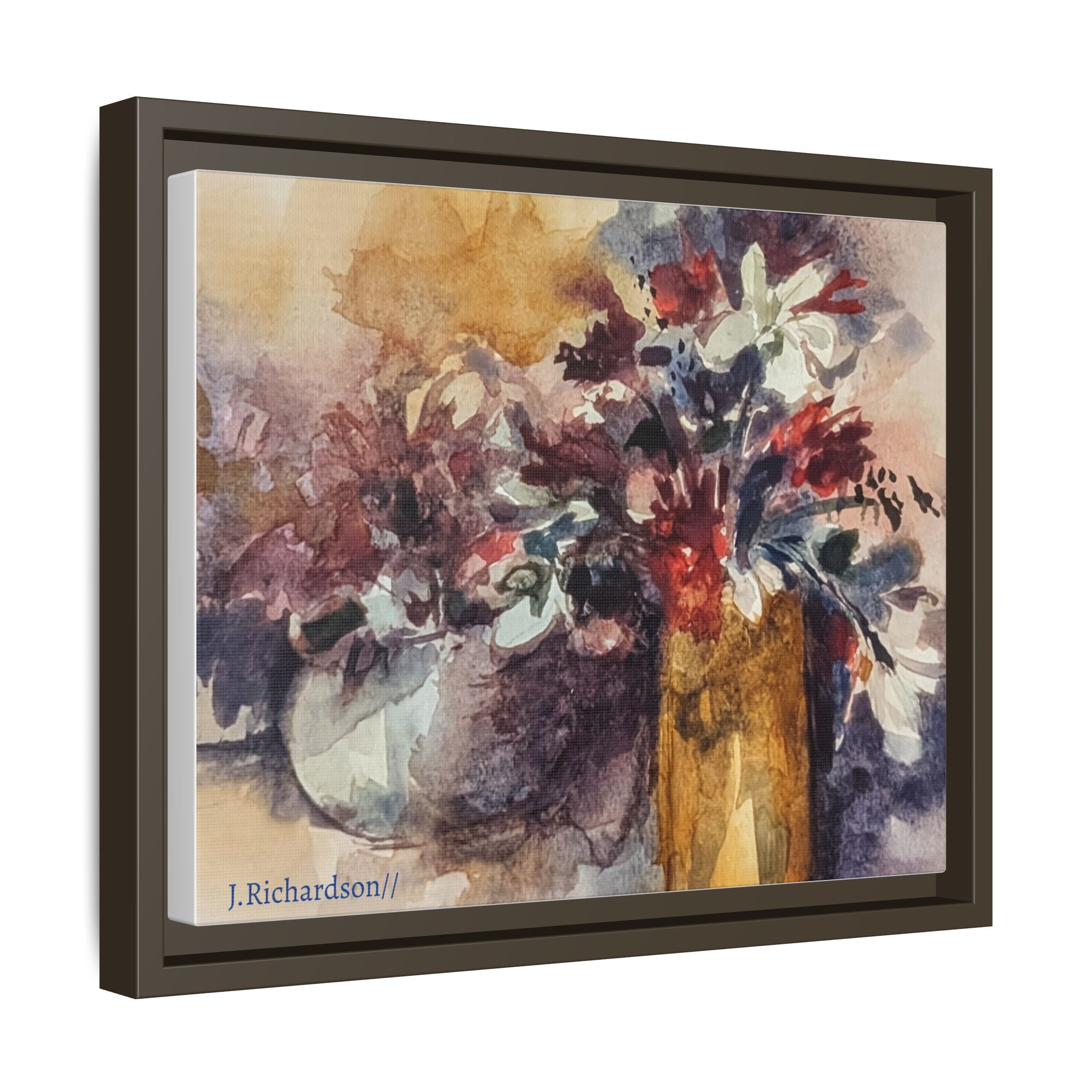Floral still life Framed Matte Canvas Wall Art