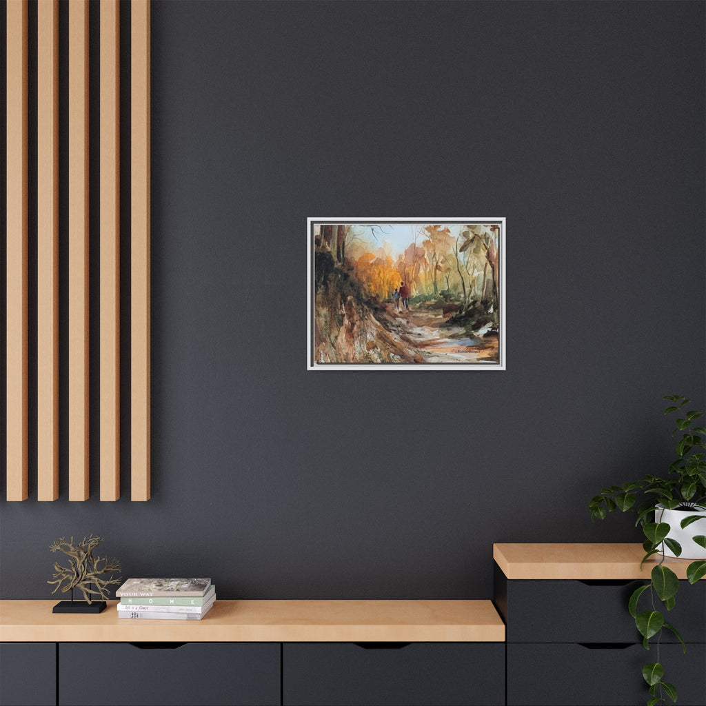 "Into the woods" by JR Framed Matte Canvas,   Multi-color frames)