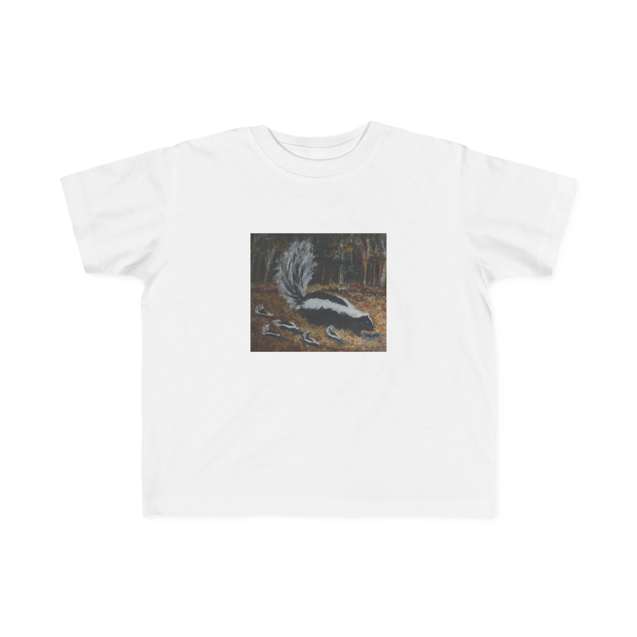 Toddler Skunk Art T‑Shirt — Cute Woodland Animal Tee for Kids