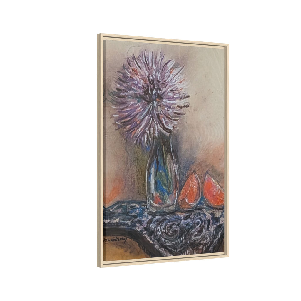 Framed Canvas Art — Purple Bloom Still Life