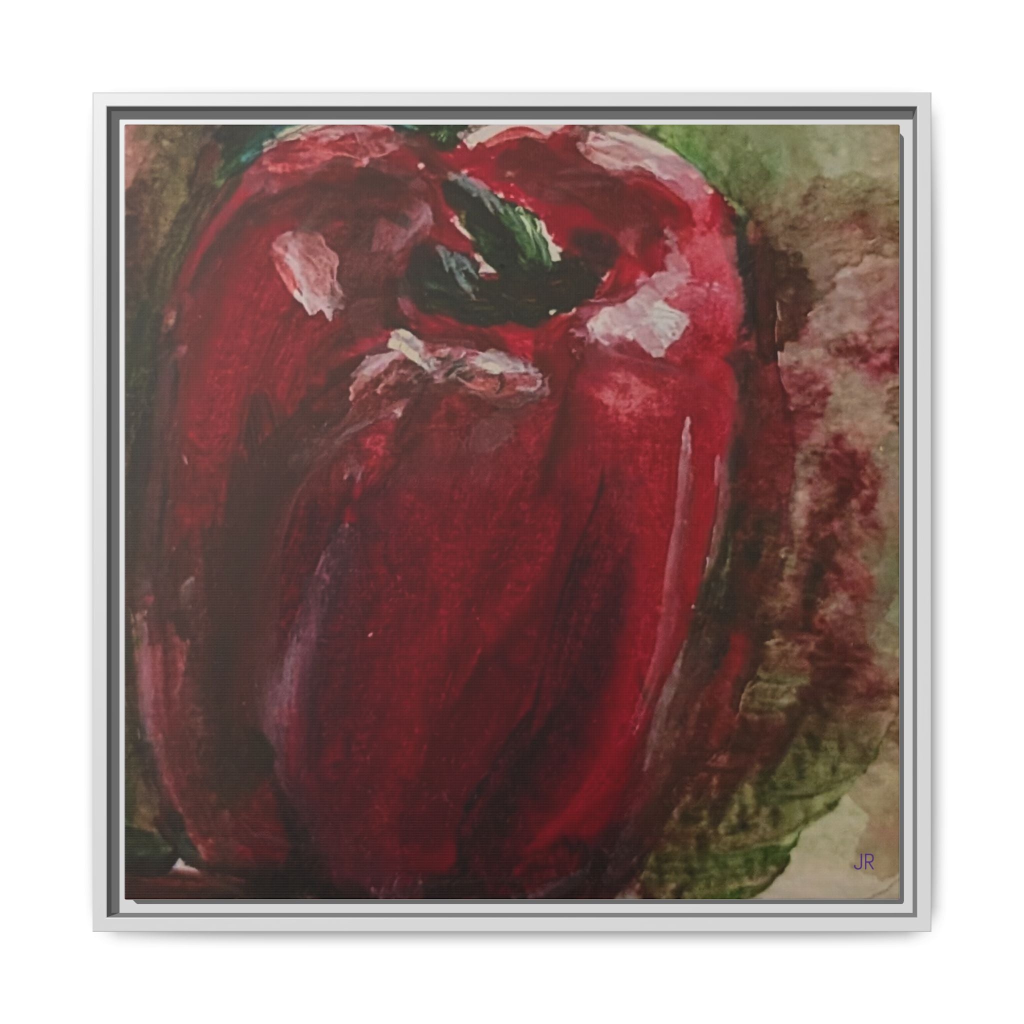 Red Bell Pepper Painting Matte Canvas