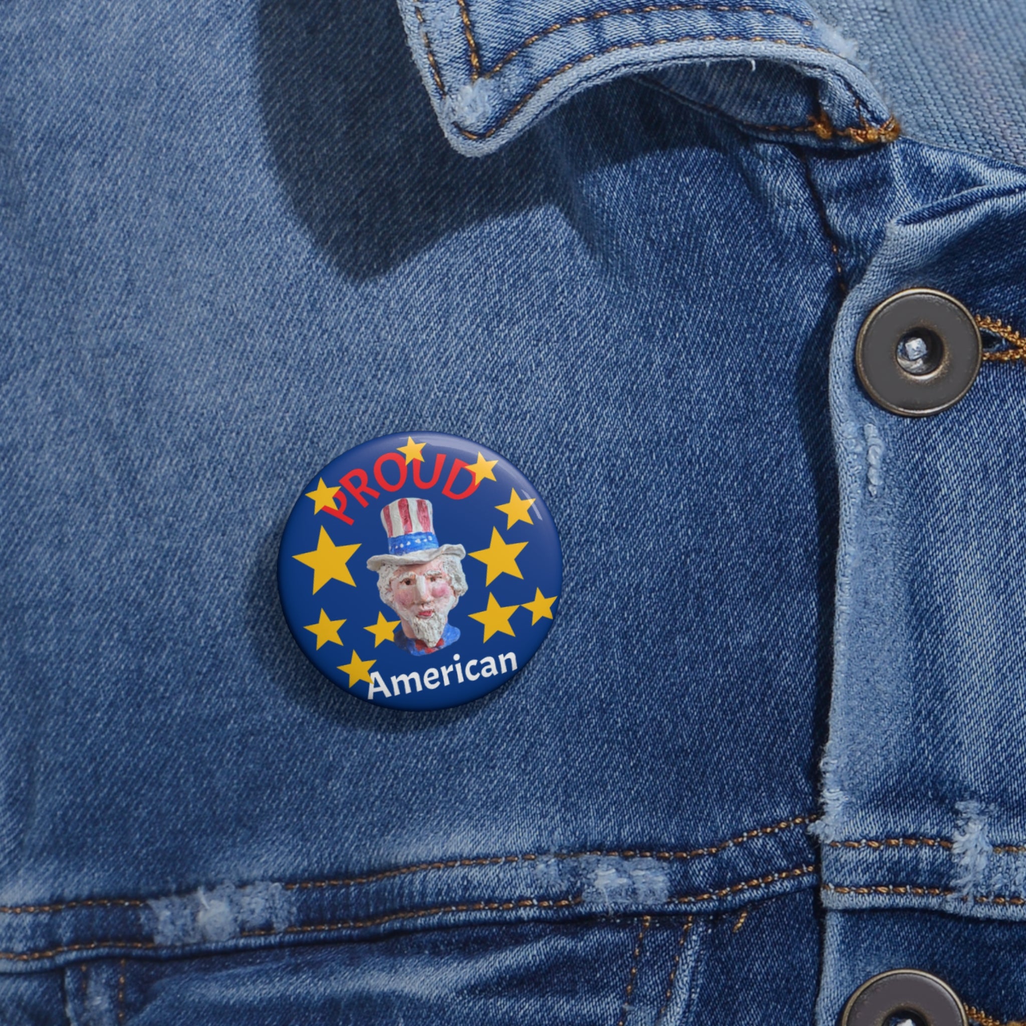 American pride Pin Button — Badge