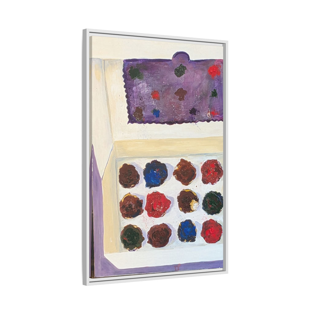 Box of Cupcakes — Framed Matte Canvas Wall Art