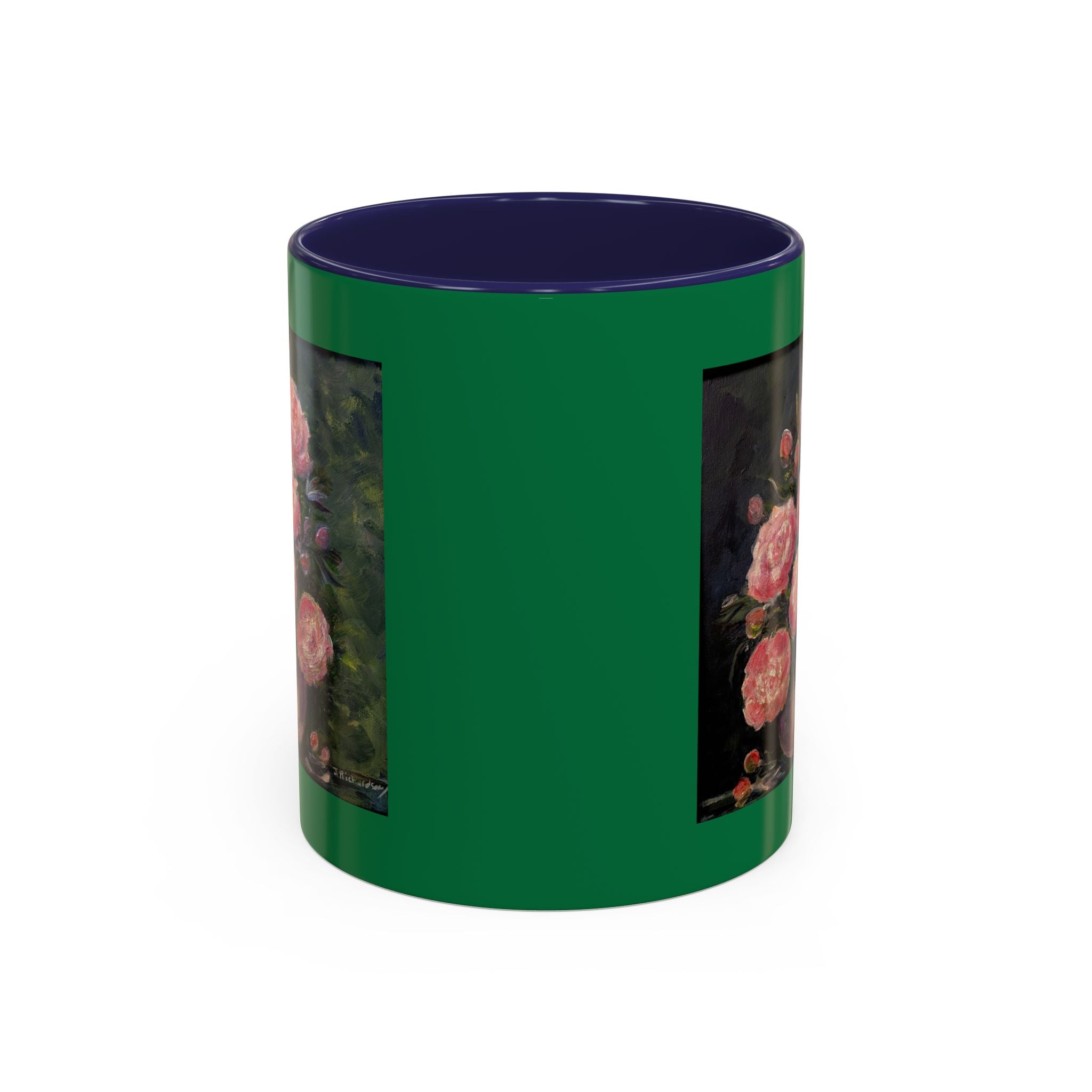 Pink Peony Bouquet Accent Coffee Mug — Floral Tea Cup for Garden Lovers