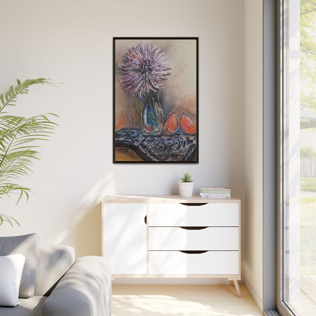 Framed Canvas Art — Purple Bloom Still Life