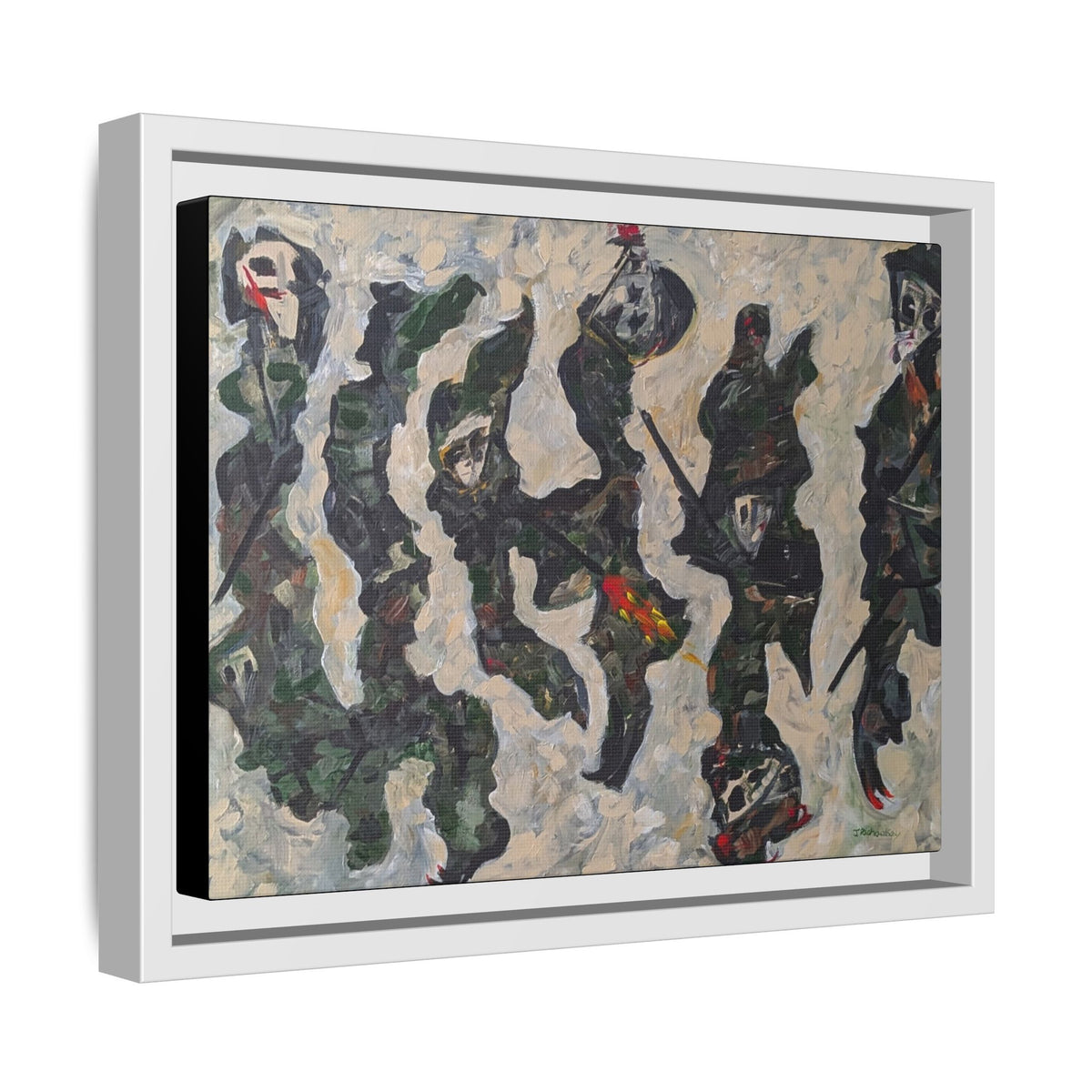 Copy of Framed  Autumn Leaves Matte Canvas Watercolor