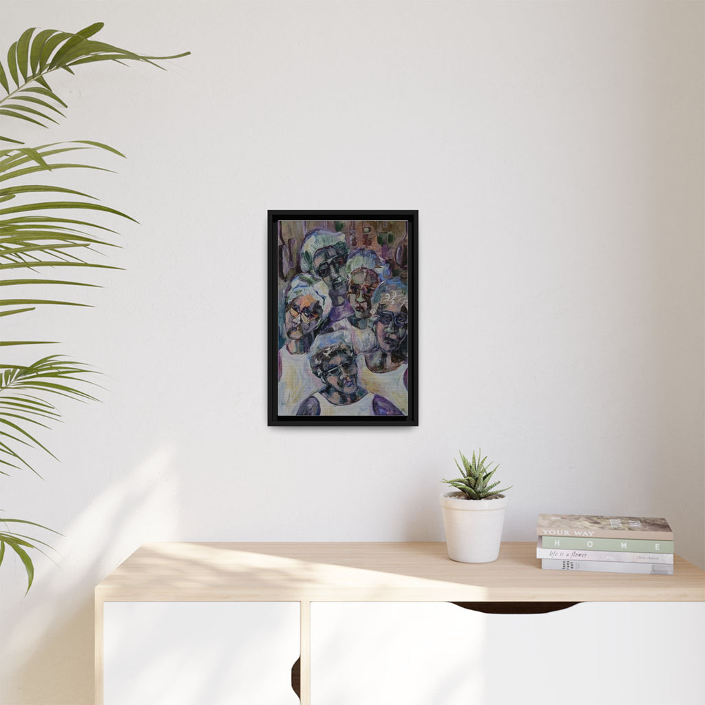 Copy of Framed Matte Canvas Print — Tropical Market Woman Watercolor Art