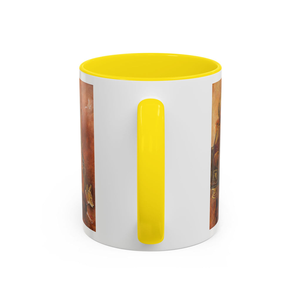Peaceful Monk Accent Coffee Mug — Inspiration Art (11/15oz)