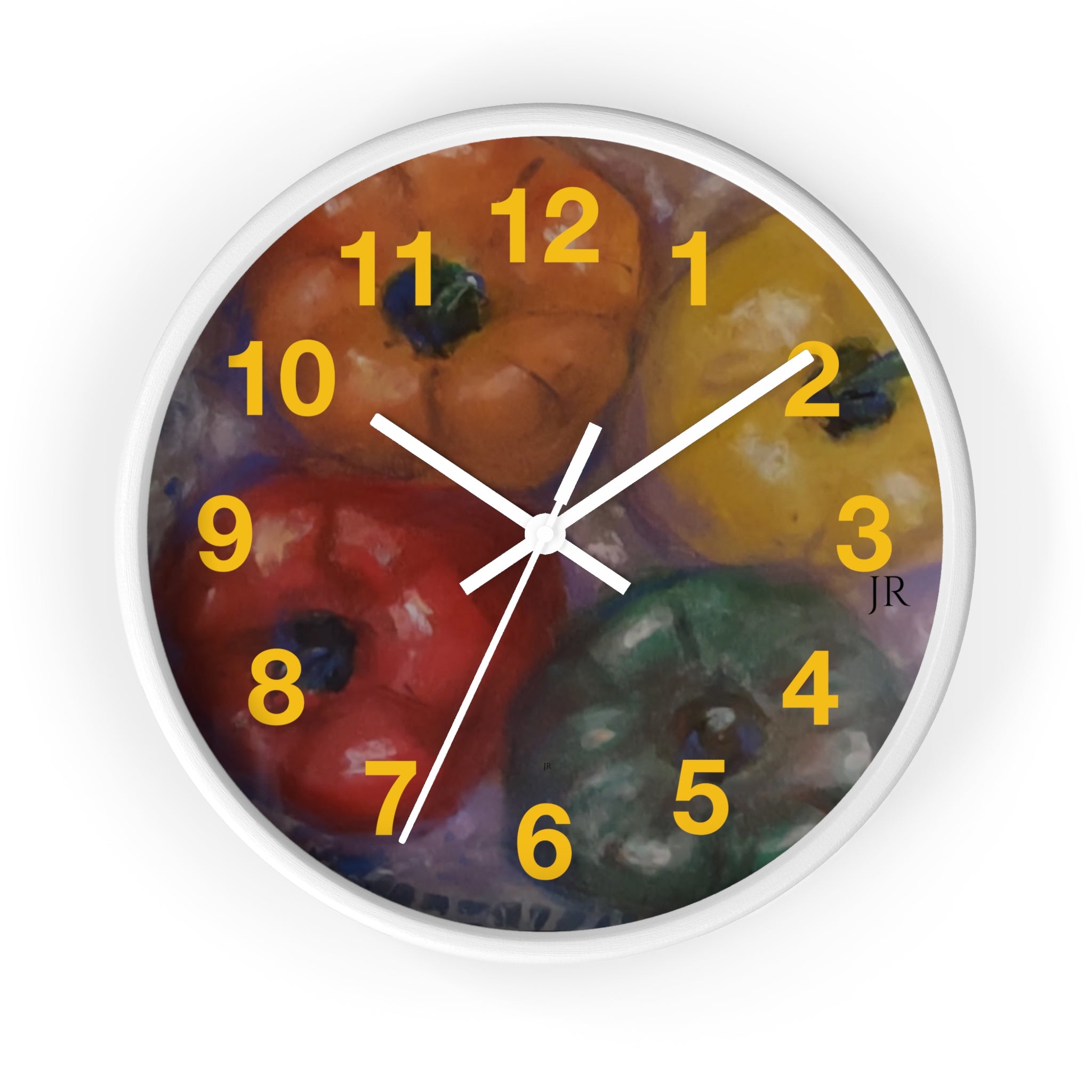 Colorful Pepper Wall Clock —  Kitchen Decor