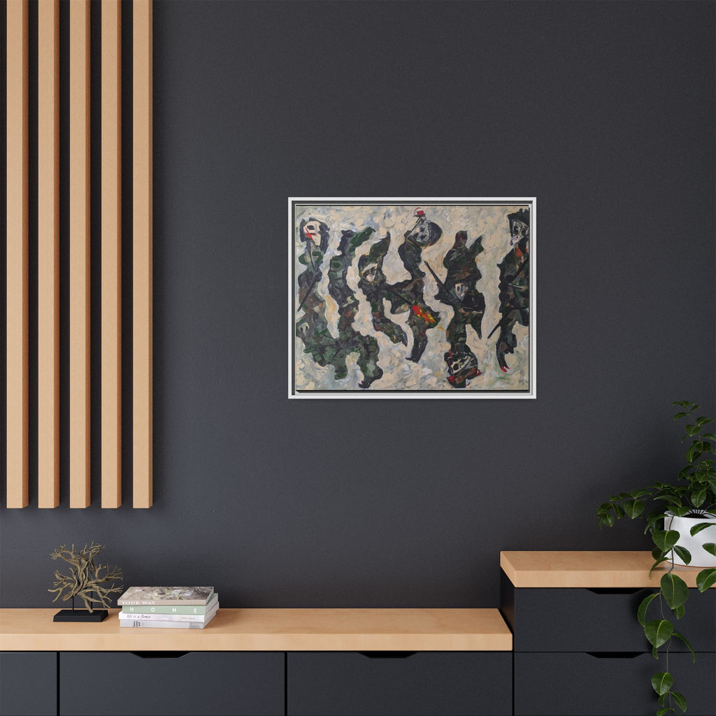 Copy of Framed  Autumn Leaves Matte Canvas Watercolor