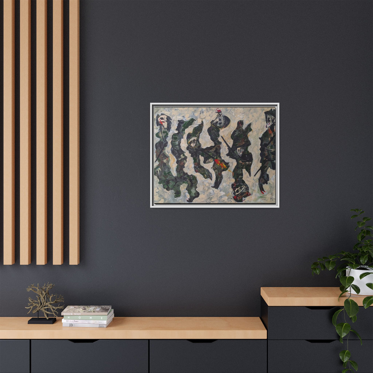 Copy of Framed  Autumn Leaves Matte Canvas Watercolor