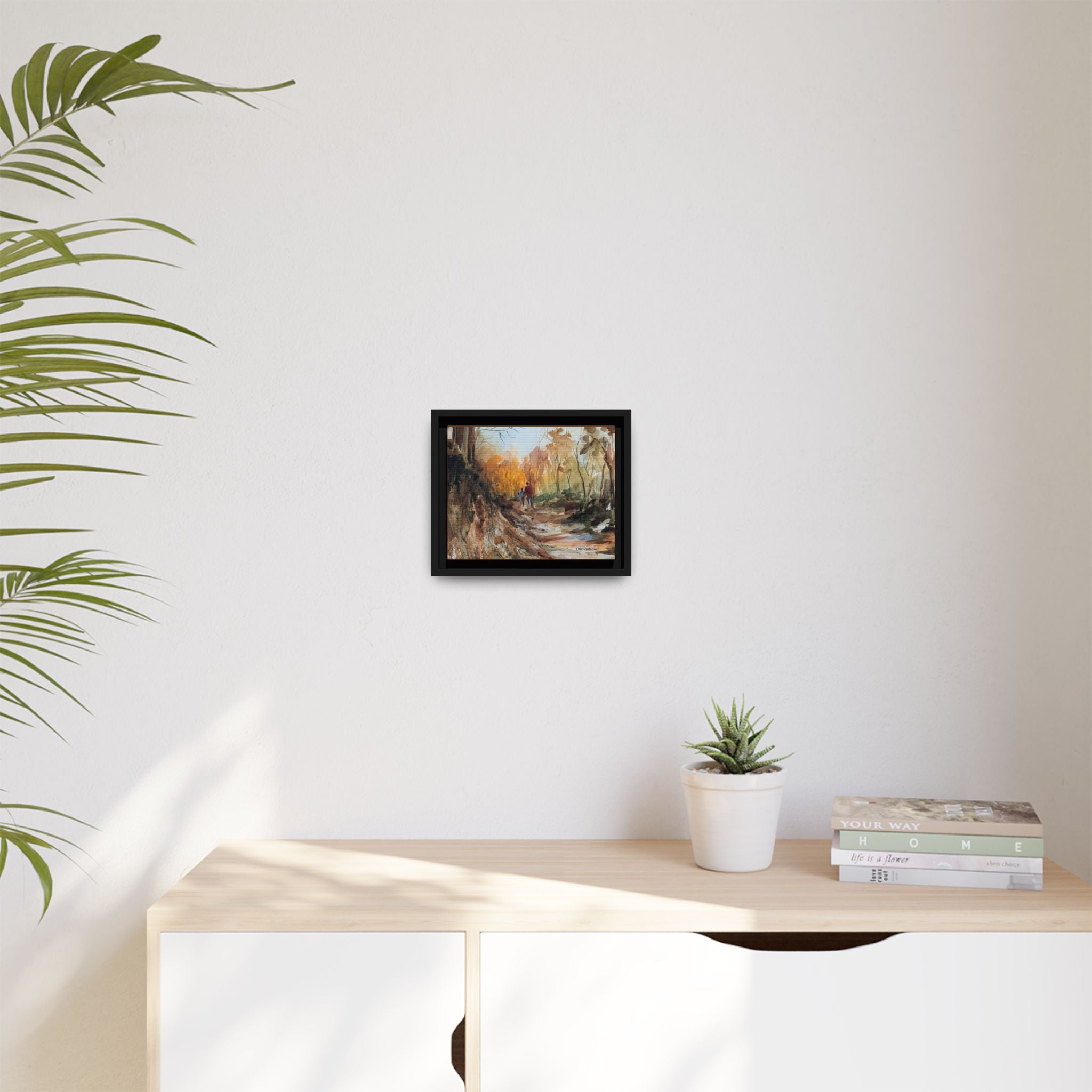 "Into the woods" by JR Framed Matte Canvas,   Multi-color frames)