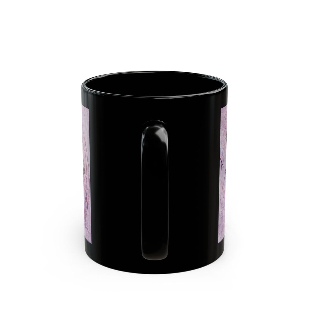 Hang In There Black Mug – Encouragement Coffee Cup with Abstract Swirl Art (11oz, 15oz)
