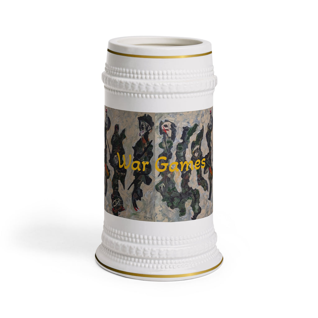 War Games, printed Beer Stein, back design, Frt. Logo