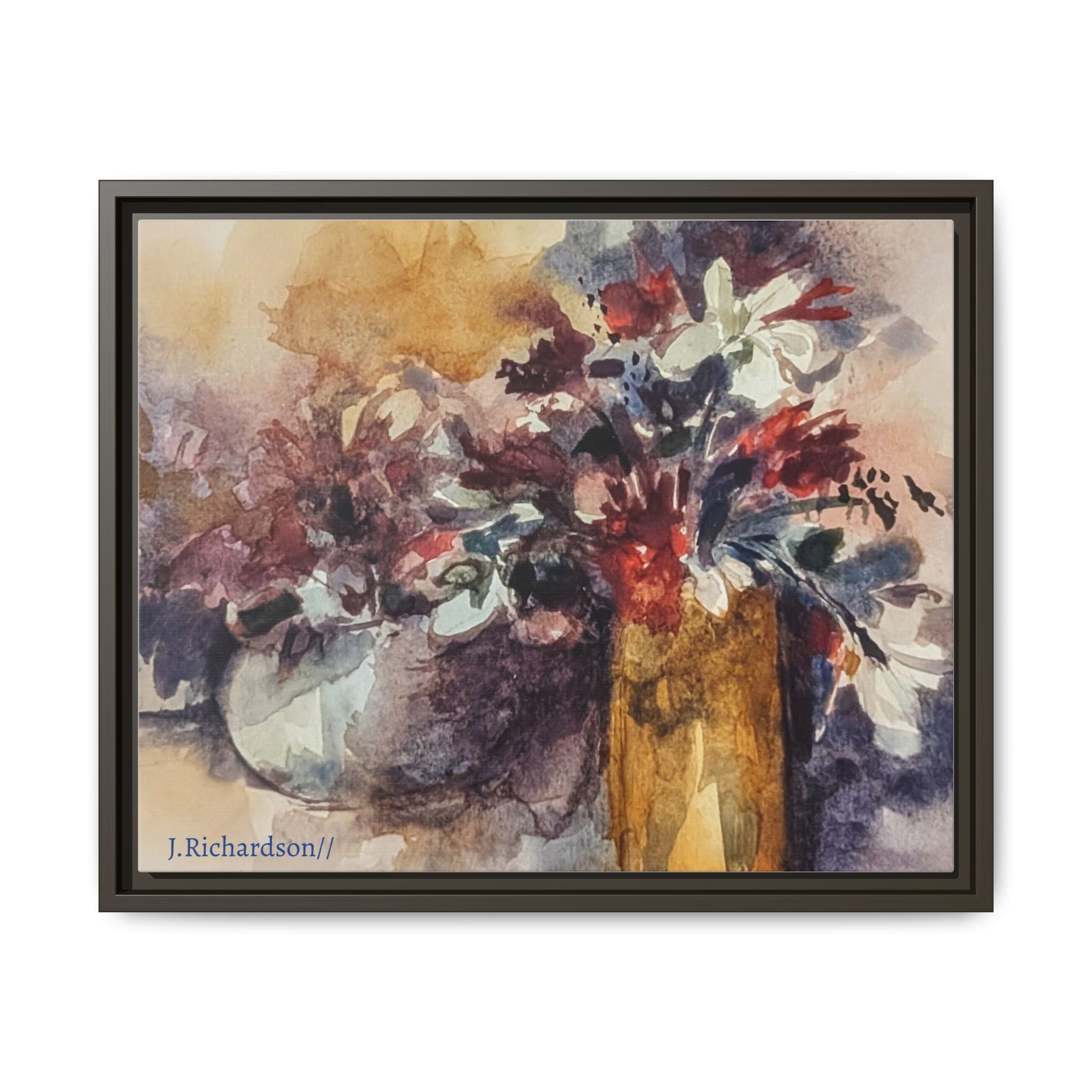 Floral still life Framed Matte Canvas Wall Art