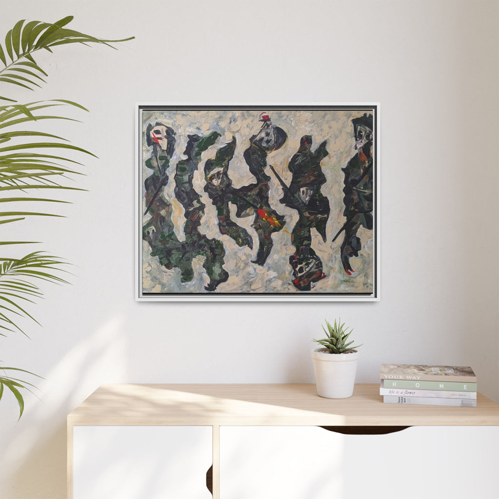 Copy of Framed  Autumn Leaves Matte Canvas Watercolor