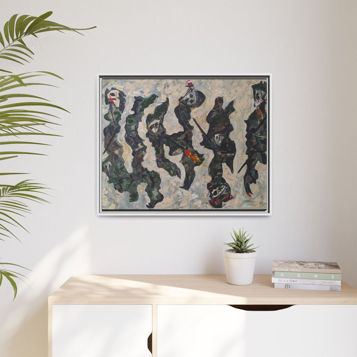 Copy of Framed  Autumn Leaves Matte Canvas Watercolor