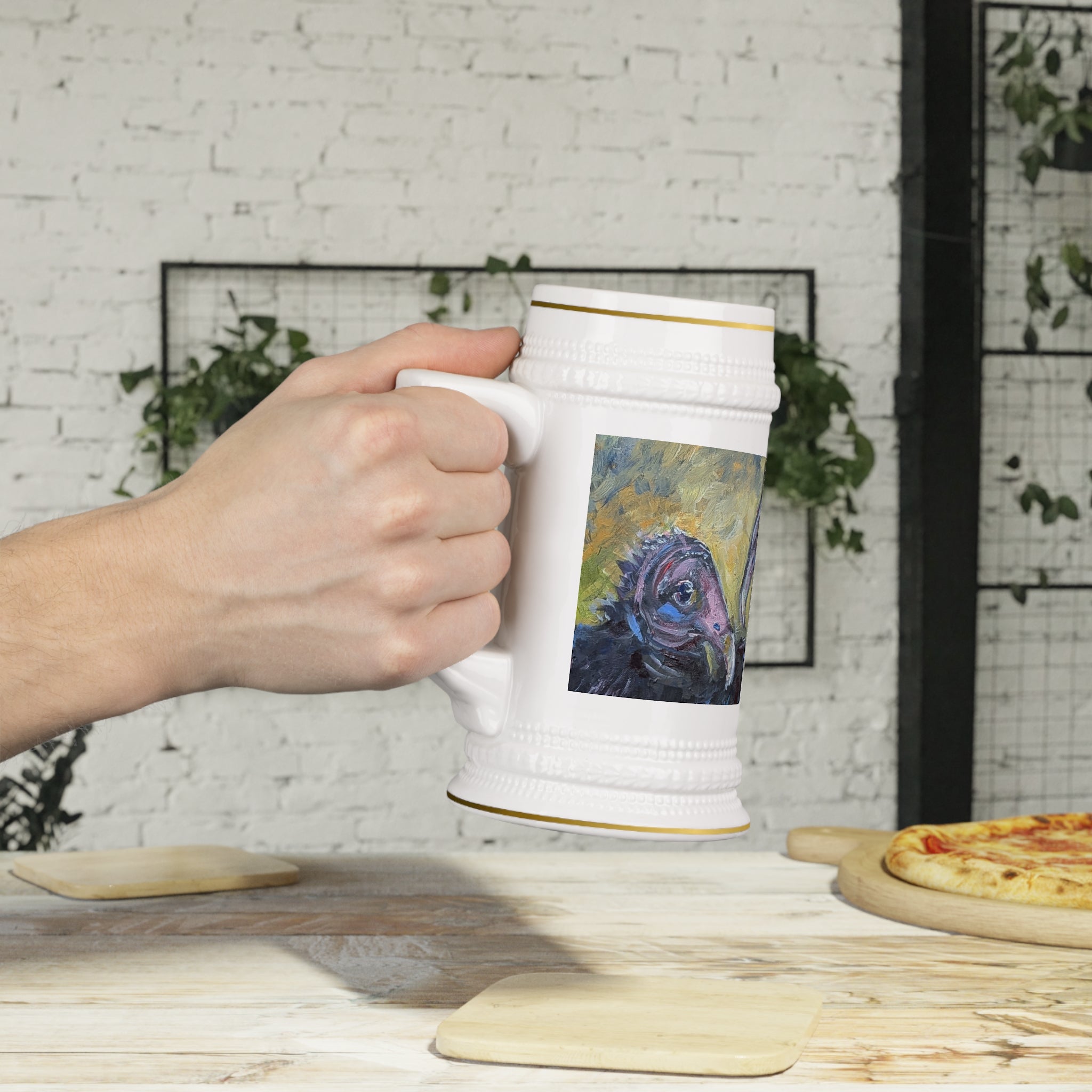 Trio of Vultures Beer Stein