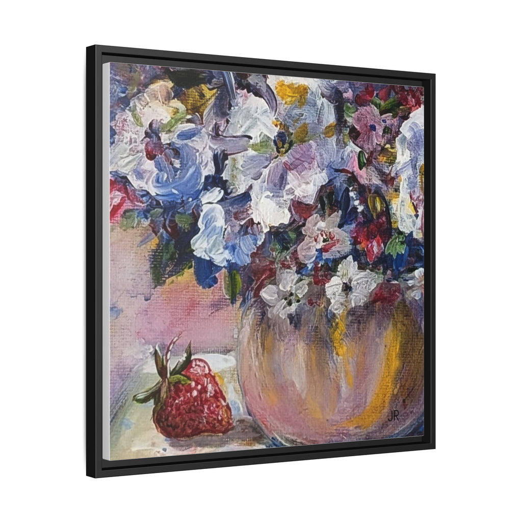 Framed Floral Still Life Matte Canvas Print