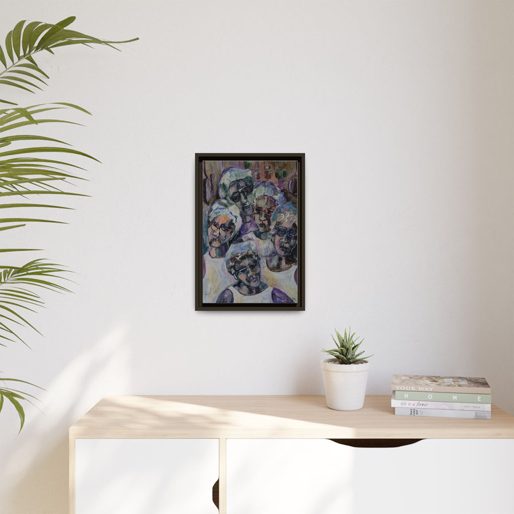 Copy of Framed Matte Canvas Print — Tropical Market Woman Watercolor Art
