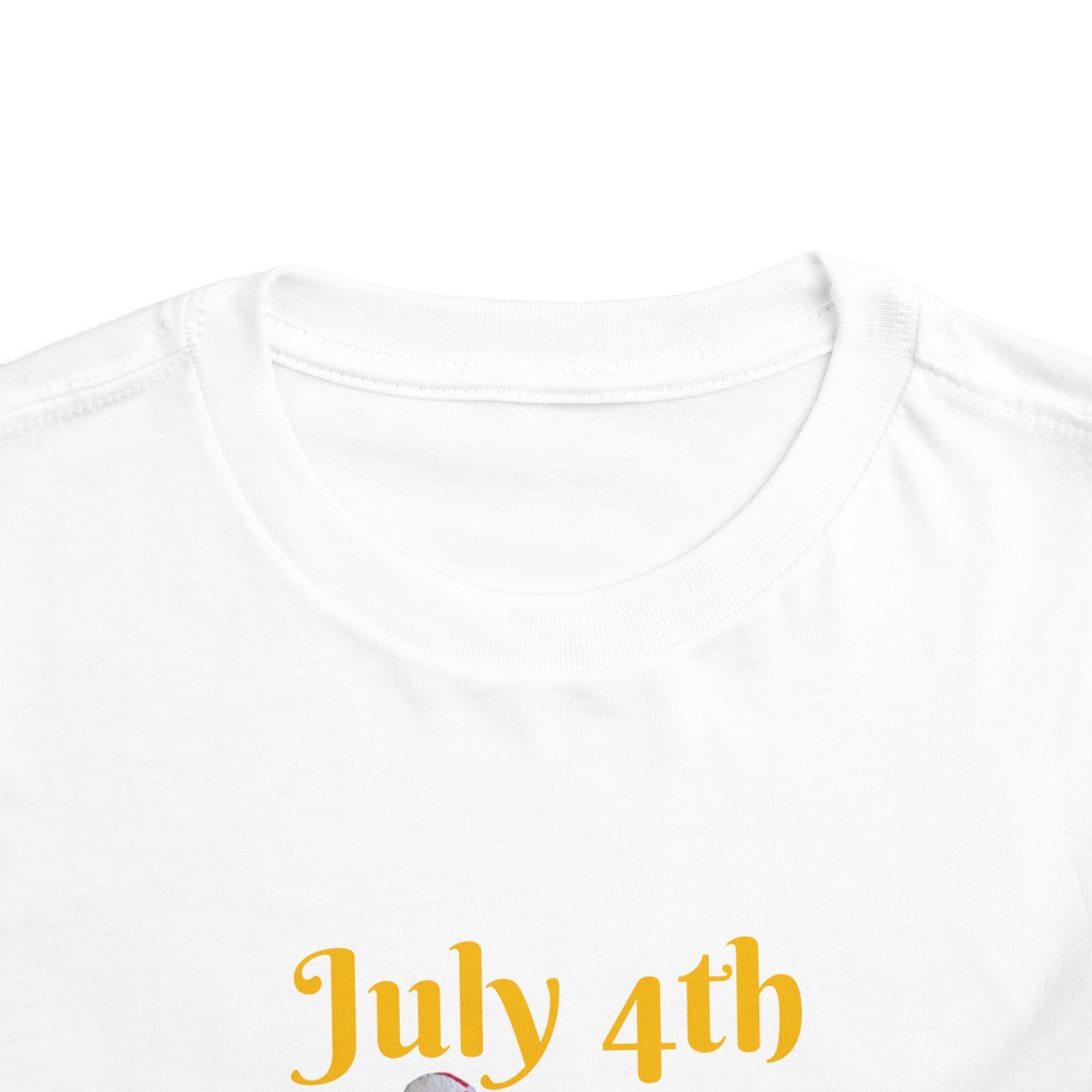 Beanie Bear July 4th Toddler Tee —2T - 5T Patriotic Bald Eagle "USA 2026" Graphic