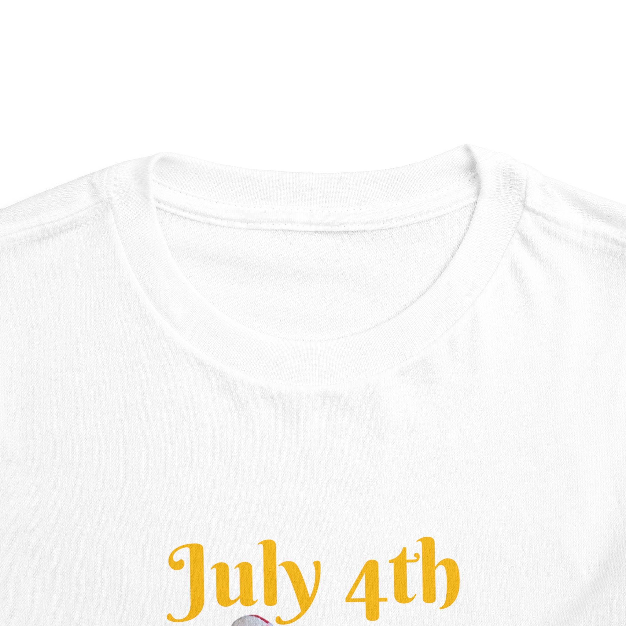 Beanie Bear July 4th Toddler Tee —2T - 5T Patriotic Bald Eagle "USA 2026" Graphic