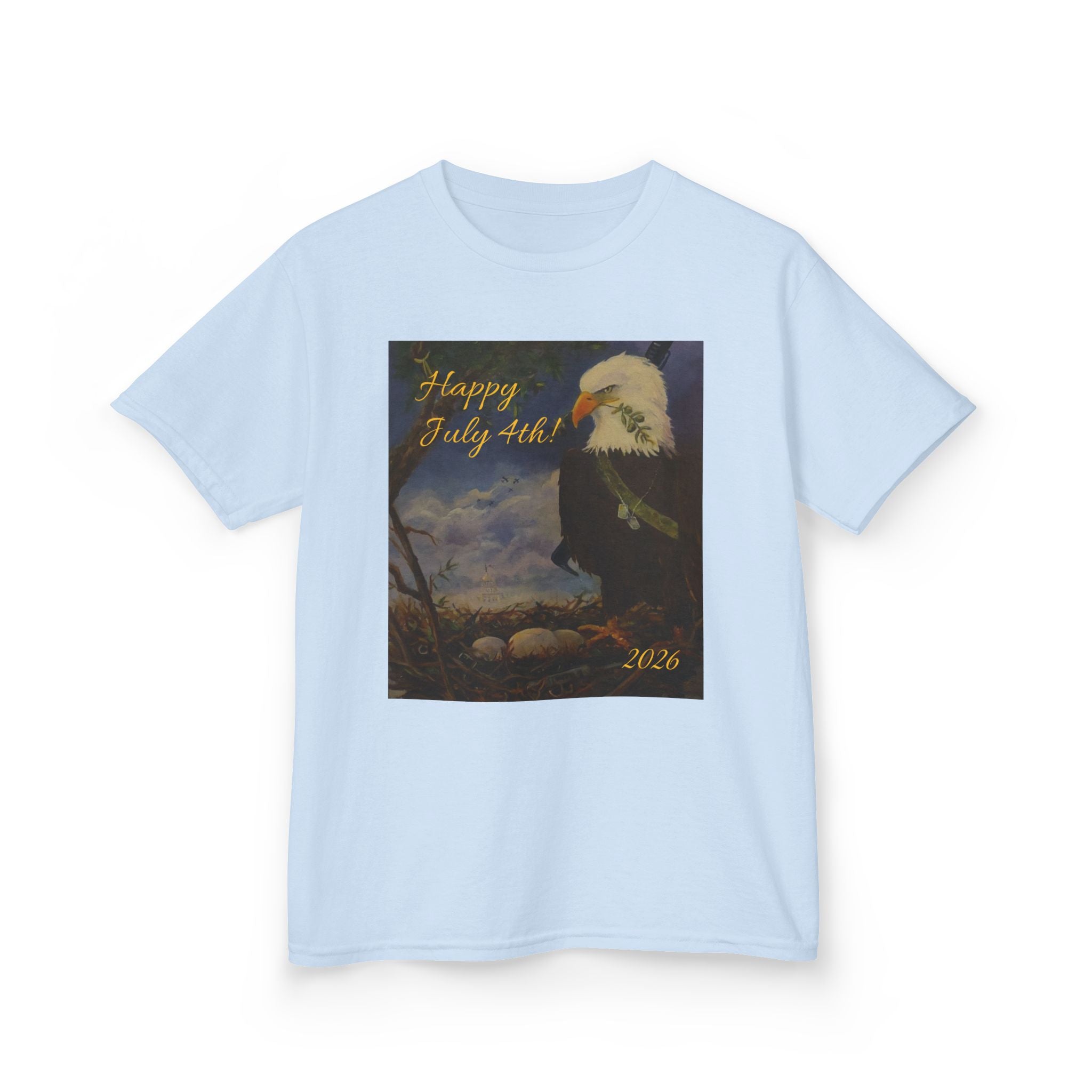 Eagle July 4th Kids T-shirt Heavy Cotton™XS/S/M/L/XL Tee
