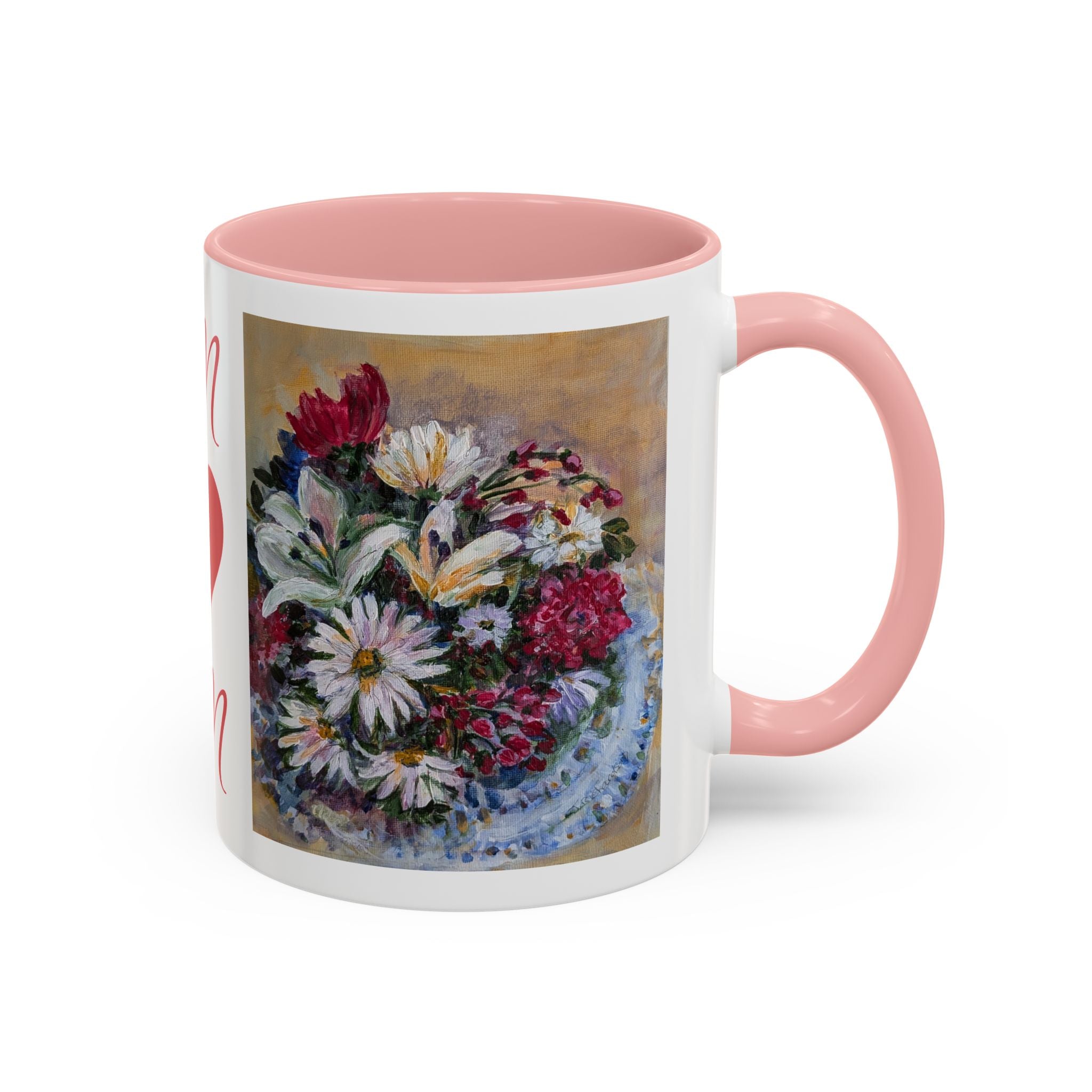 MOM Floral Bouquet Accent Coffee Mug — Chose  Interior 11/15oz