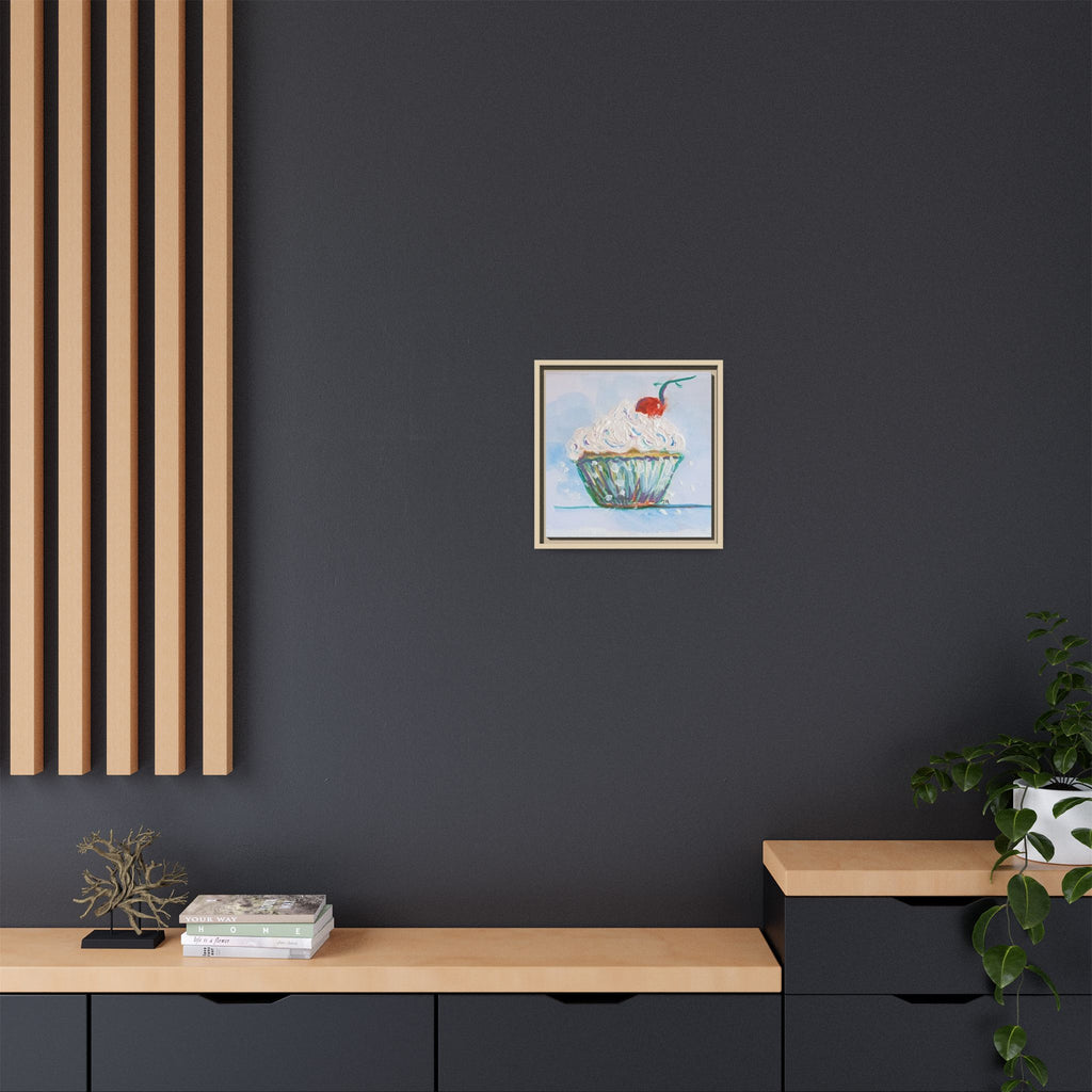 Cupcake Canvas Art Print — Framed Matte Wall Decor