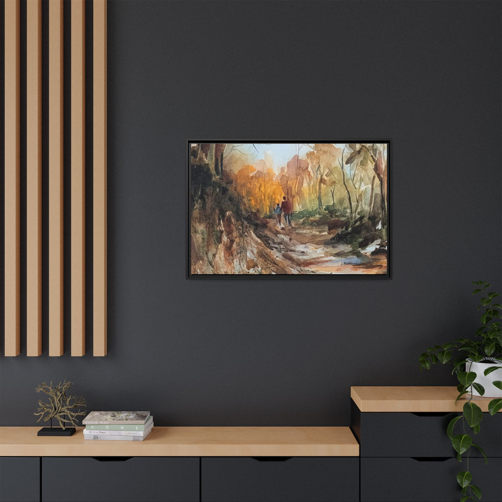 "Into the woods" by JR Framed Matte Canvas,   Multi-color frames)