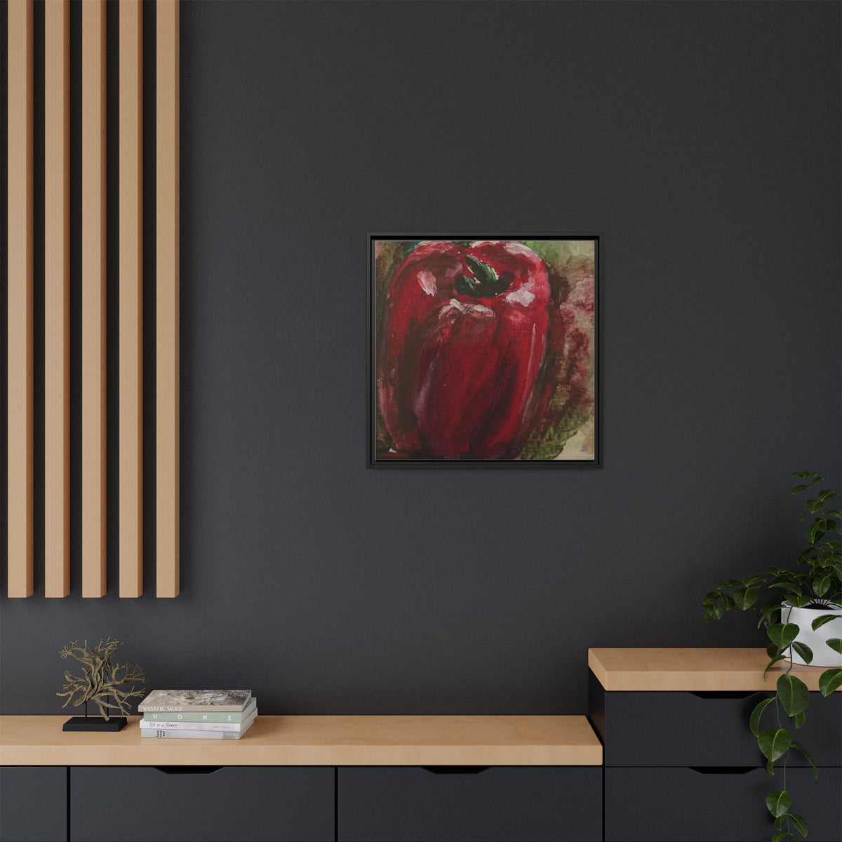 Red Bell Pepper Painting Matte Canvas