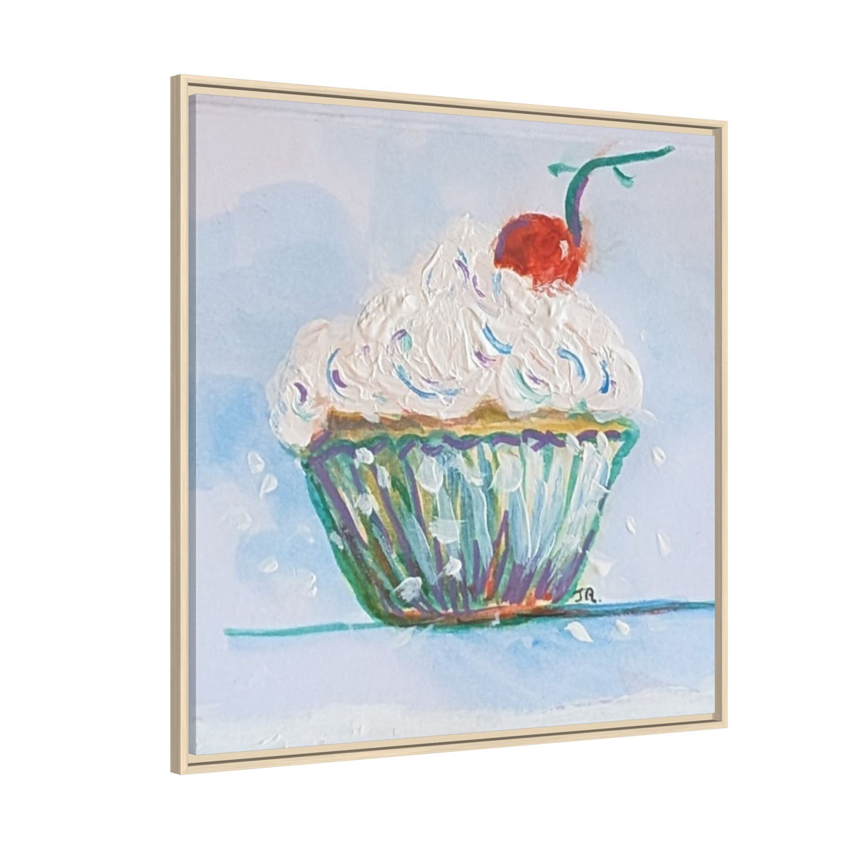 Cupcake Canvas Art Print — Framed Matte Wall Decor