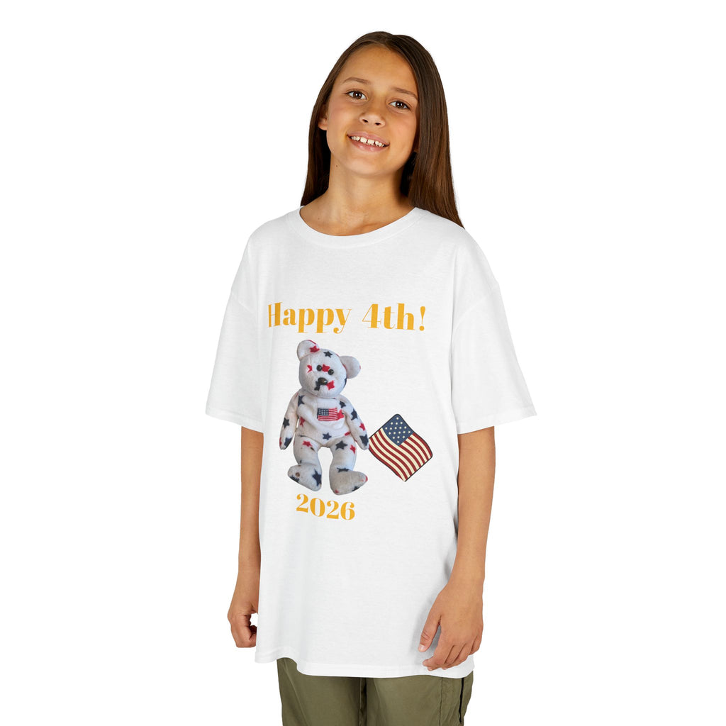 Beanie Bear July 4th Kids Heavy Cotton™XS/S/M/L/XL Tee