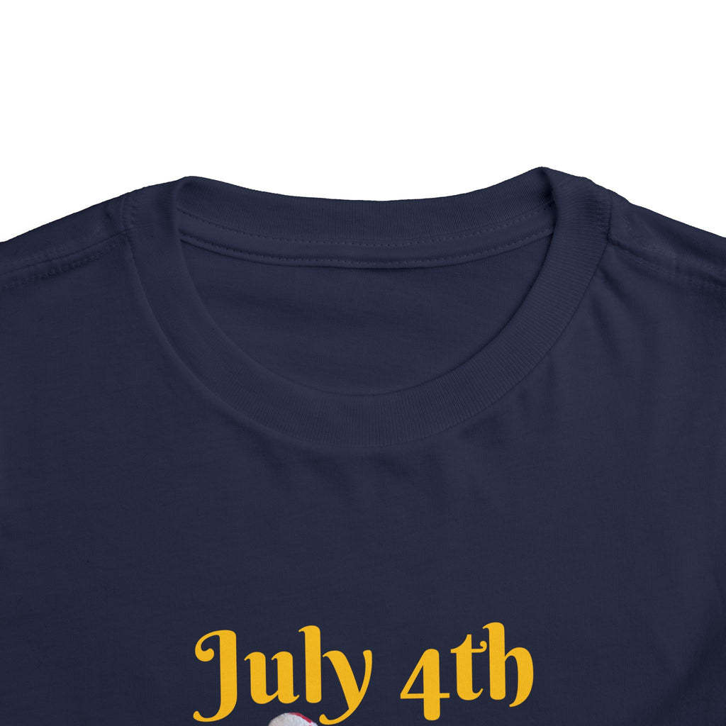 Beanie Bear July 4th Toddler Tee —2T - 5T Patriotic Bald Eagle "USA 2026" Graphic