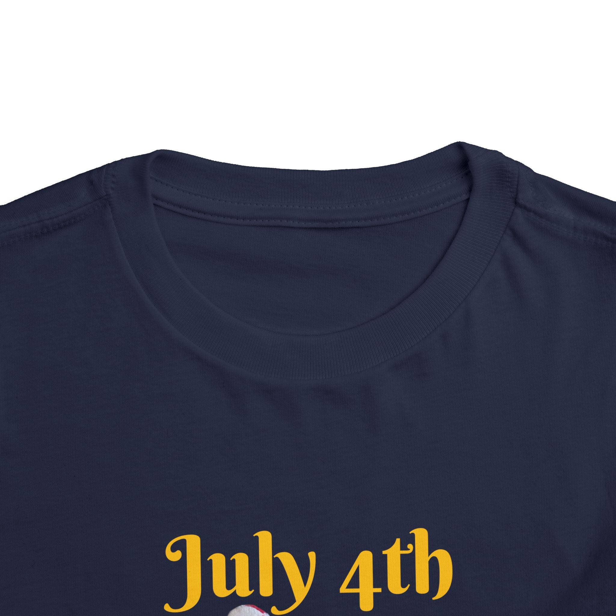 Beanie Bear July 4th Toddler Tee —2T - 5T Patriotic Bald Eagle "USA 2026" Graphic