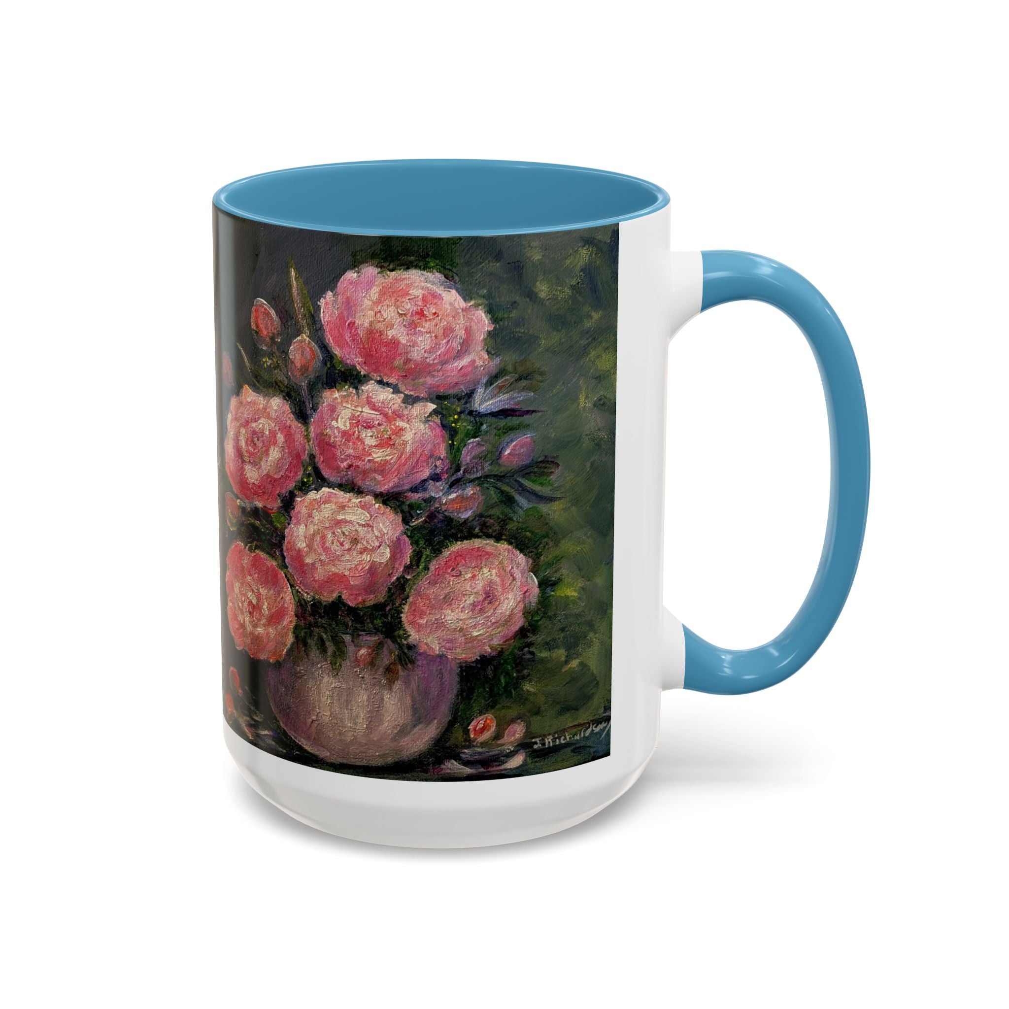 Pink Peony Bouquet Accent Coffee Mug — Chose  Interior 11/15oz