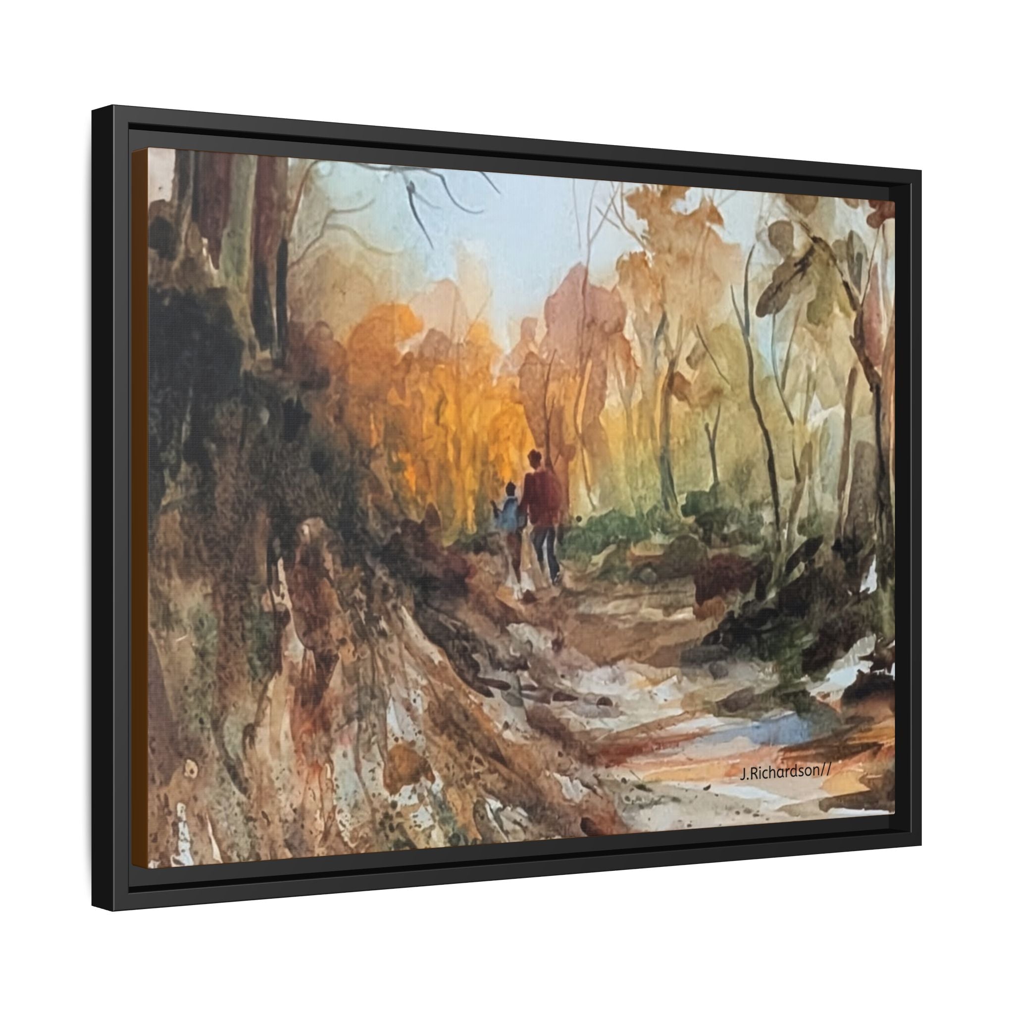 "Into the woods" by JR Framed Matte Canvas,   Multi-color frames)