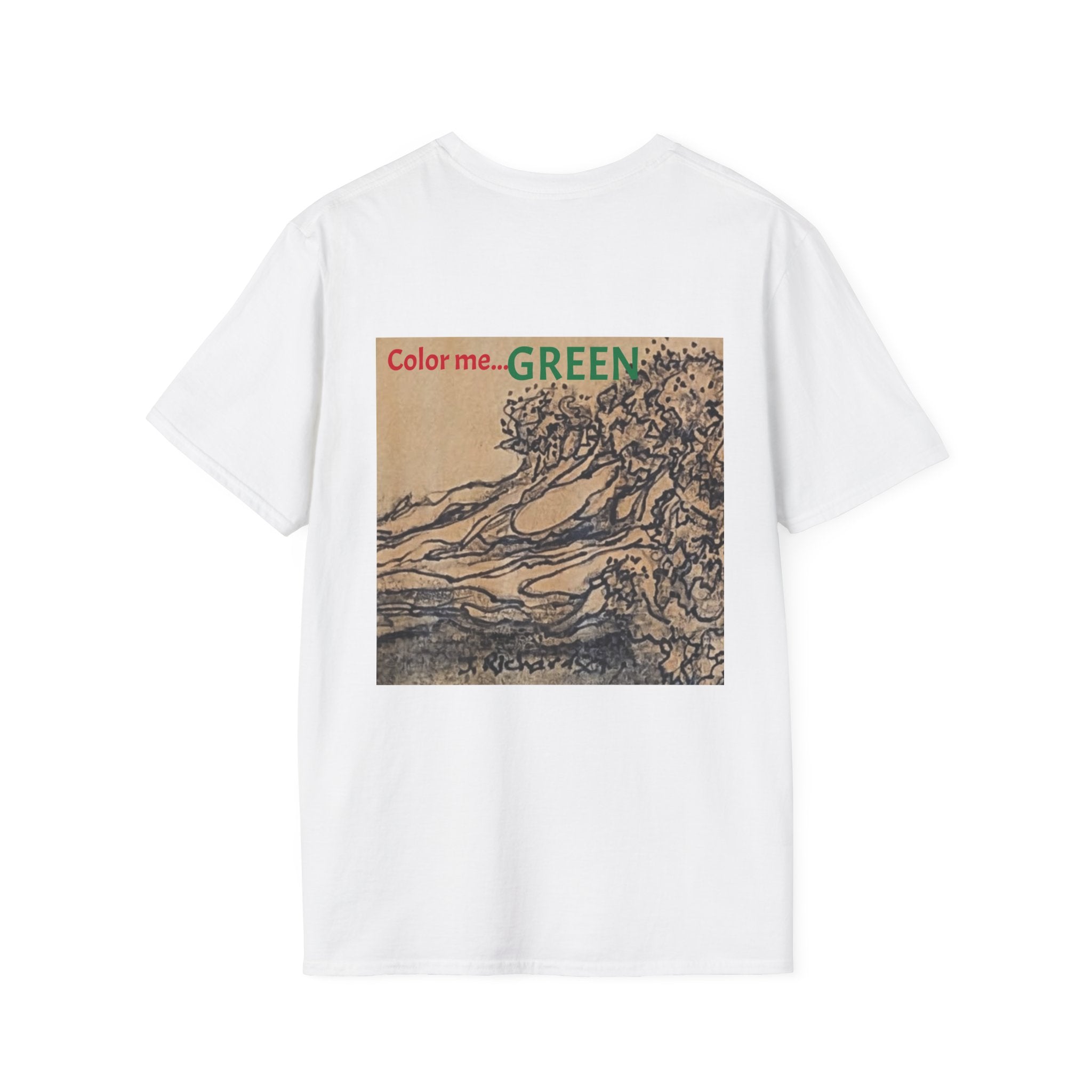 Broccoli drawing on back T-Shirt | Minimal Small Chest Logo