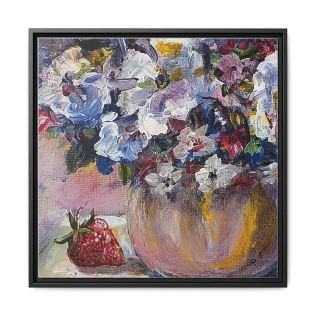 Framed Floral Still Life Matte Canvas Print