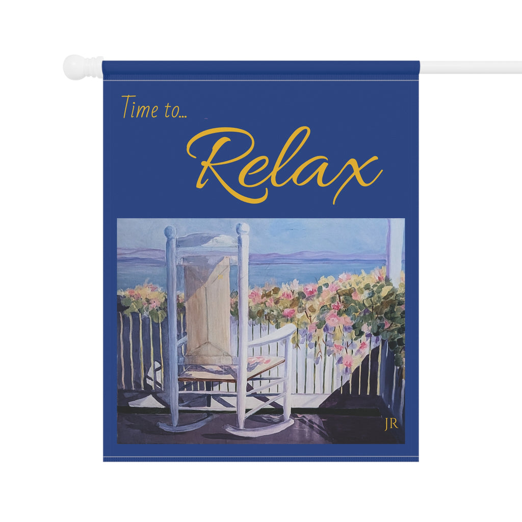 Relax Garden Flag — "Relax" Decorative House & Yard Banner