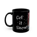 Winter Forest Painting Mug | Snowy Tree Landscape on Black Ceramic