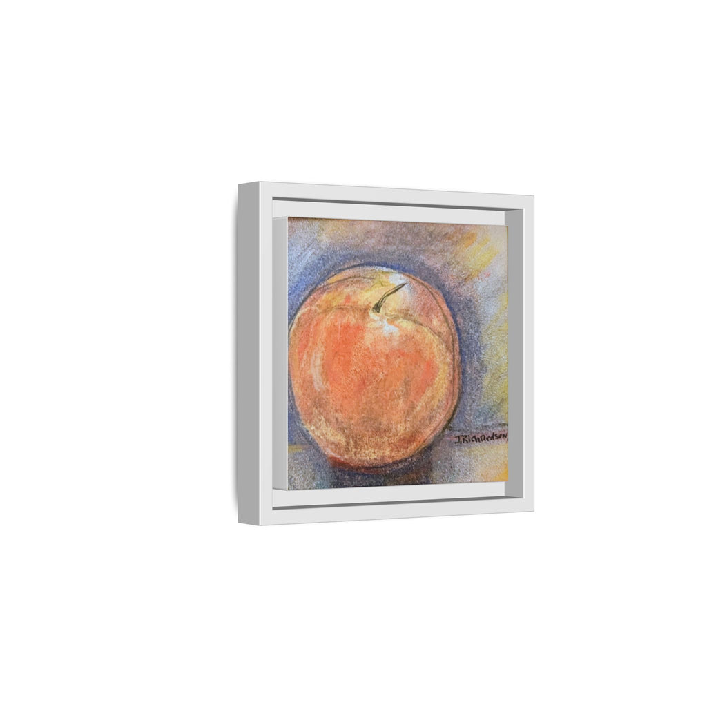 Peach Pastel Painting Framed Matte Canvas