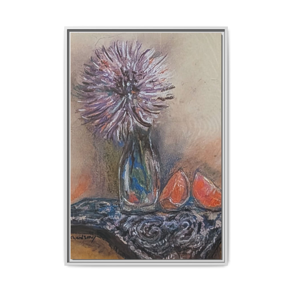 Framed Canvas Art — Purple Bloom Still Life
