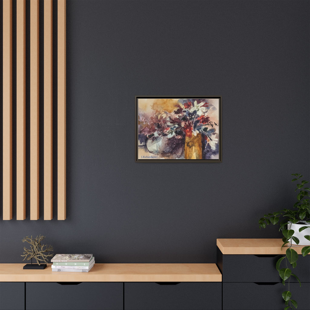 Floral still life Framed Matte Canvas Wall Art