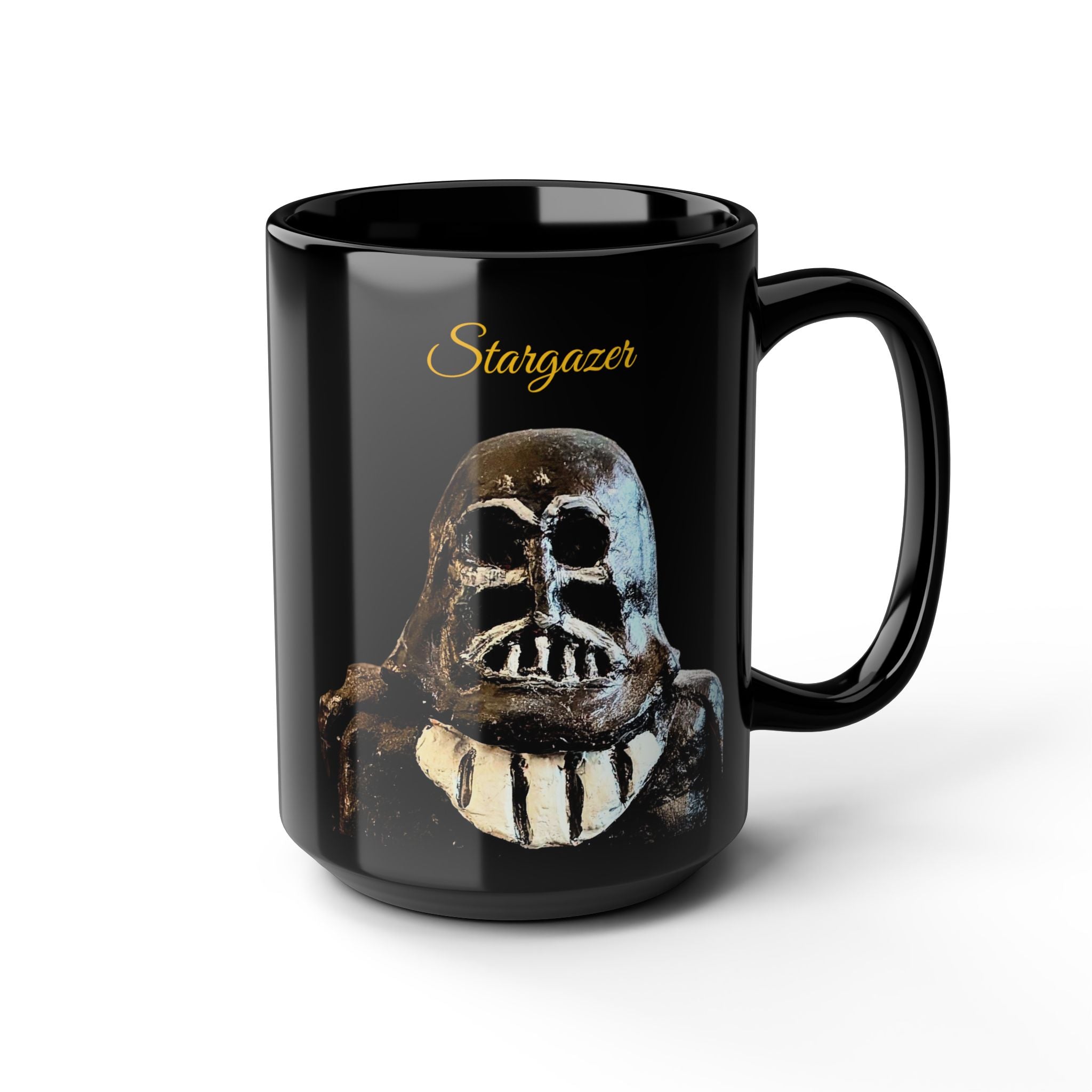 Happy Father's Day Black Mug – 'Dark Character Design (11oz & 15oz)