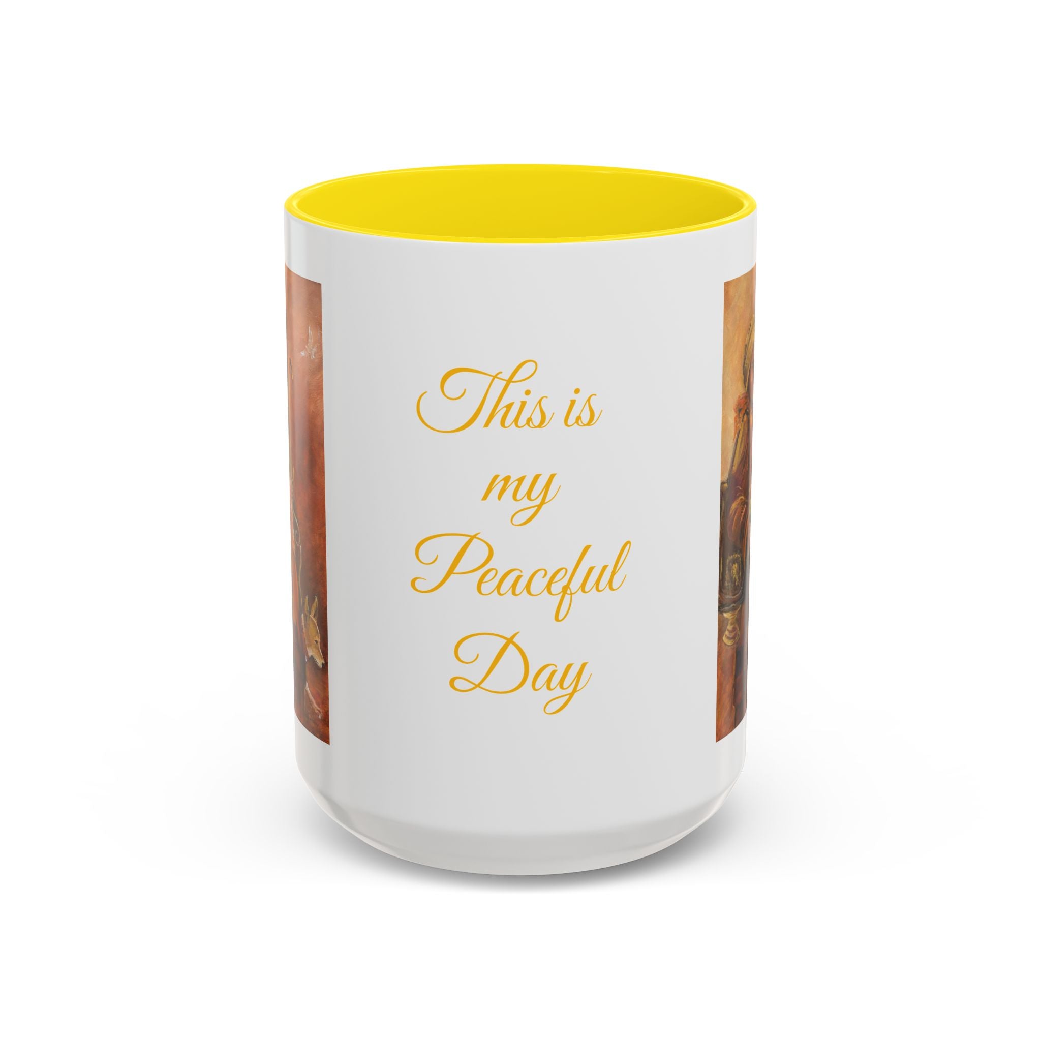 Peaceful Monk Accent Coffee Mug — Inspiration Art (11/15oz)
