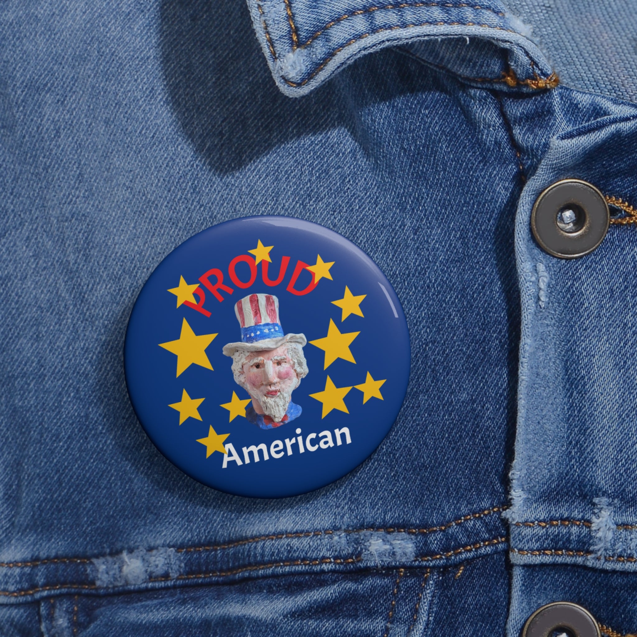 American pride Pin Button — Badge