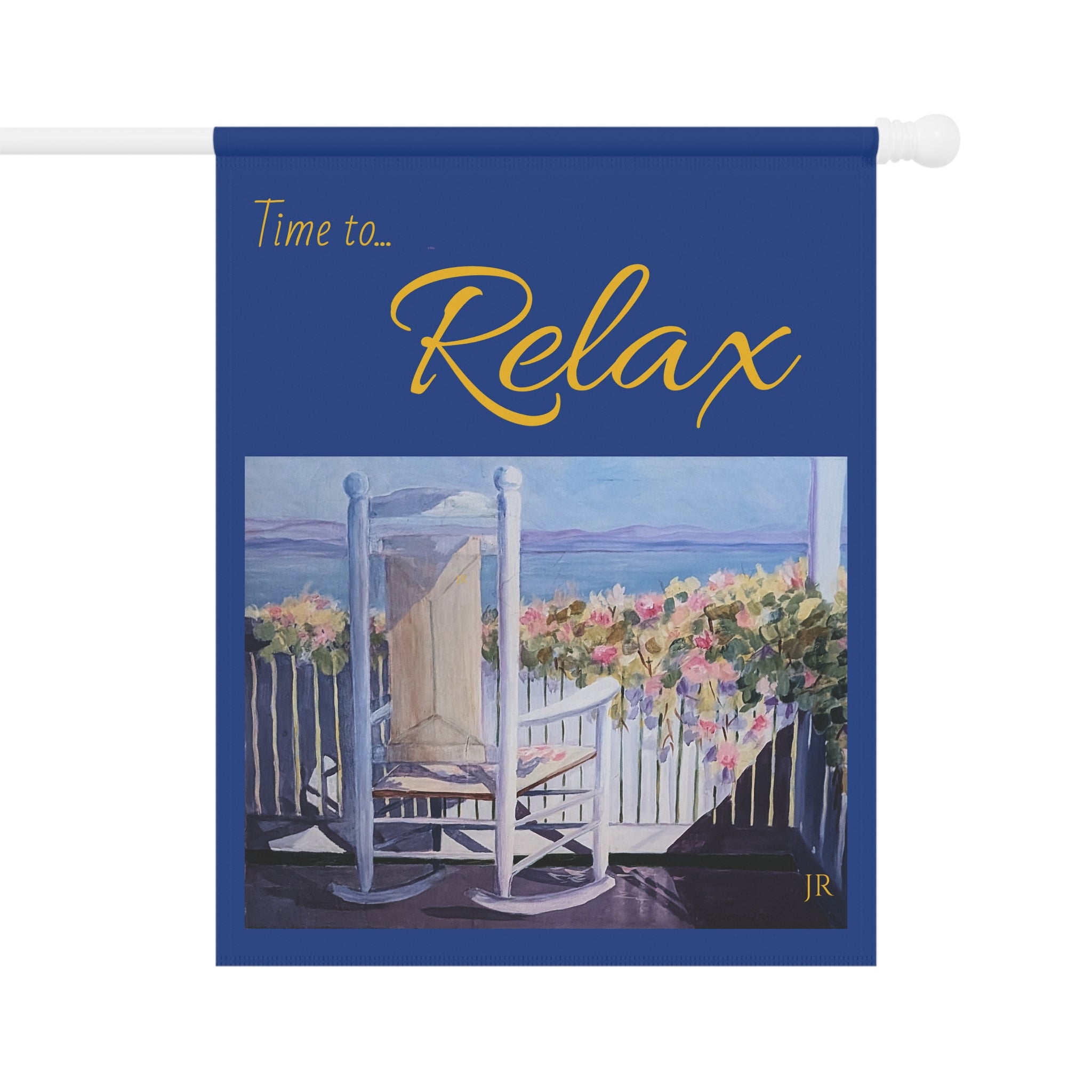 Relax Garden Flag — "Relax" Decorative House & Yard Banner